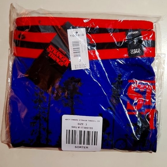 ❤️NWT VINTAGE TORRID PANTY - STRANGER THINGS BOYSHORT DEMOGORGON - HALLOWEEN - Picture 5 of 10